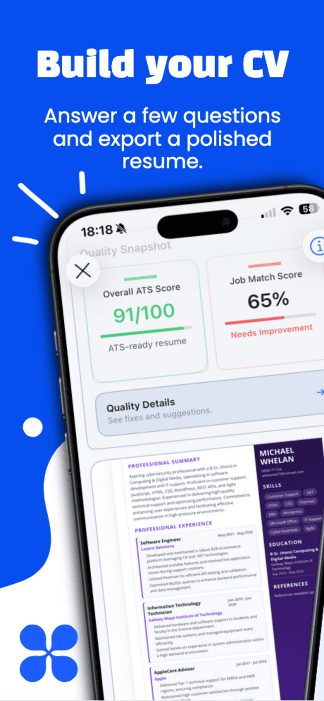 Smart Resume app preview 1