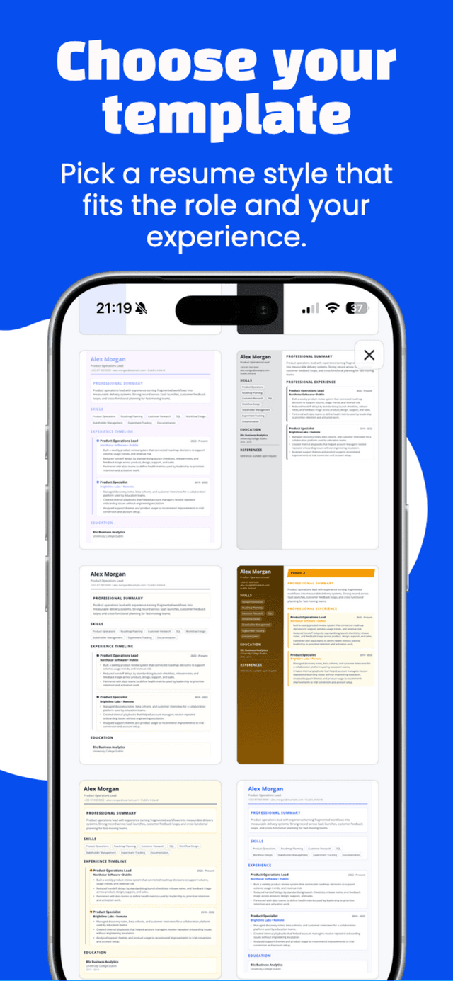 Smart Resume app preview 3